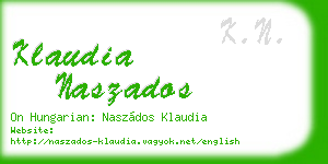 klaudia naszados business card